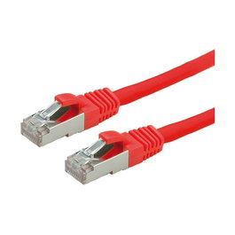 VALUE Patch Cord Cat.6 S/FTP LSOH 7 Metros Rojo, Categoría 6 Clase E, Cable de Red sin Halógenos para Alta Velocidad