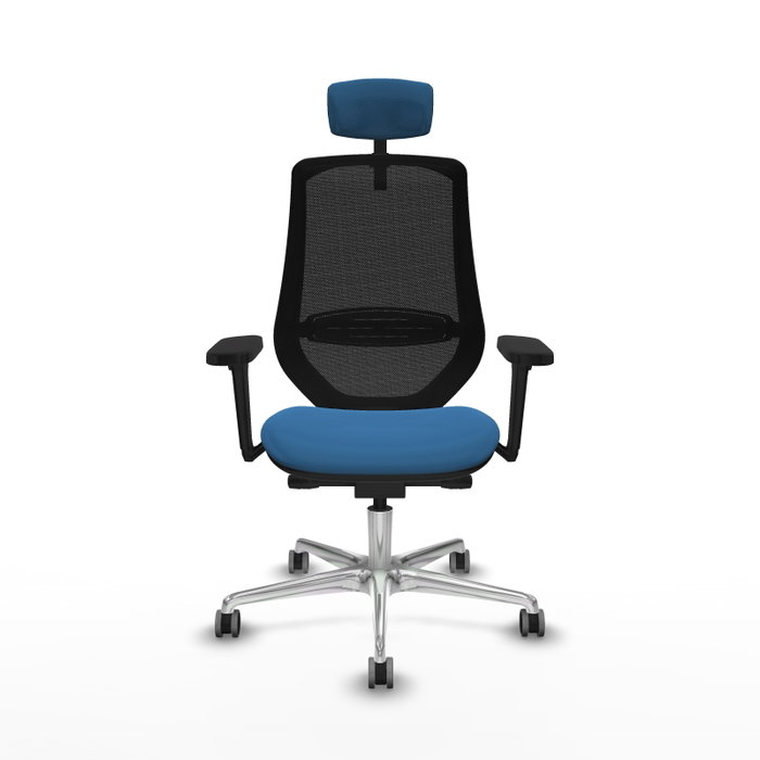 PIQUERAS Y CRESPO Silla de oficina Mardos con mecanismo Sincro/Traslack Azul claro y Negro