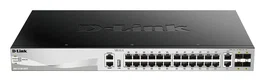 D-Link DGS-3130-30TS/E Switch Gestionable L3, Apilable, 24 Puertos Gigabit Ethernet + 2 Puertos 10G (Cobre) + 4 Ranuras SFP+, Gris