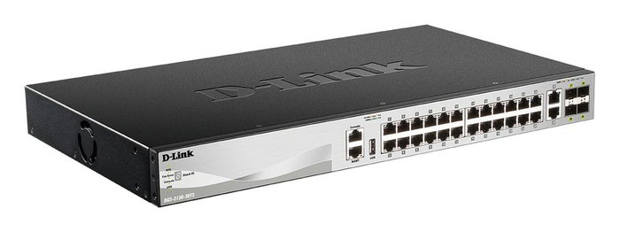 D-Link DGS-3130 Switch Gestionado Capa 3, 24 Puertos Gigabit Ethernet, 2 Puertos 10G, 4 Ranuras SFP+