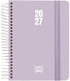 GRAFOPLAS Agenda Anual 2027 A6 Lavanda Soft con Tapa de Polipropileno y Goma