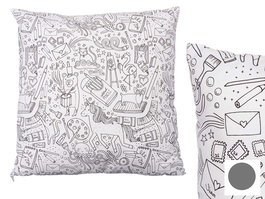 Pincello Cojin Colorear 43x43x13 cm (Set de 6)