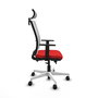 PIQUERAS Y CRESPO Silla de oficina Haches con mecanismo Sincro/Traslack, Rojo y Blanco