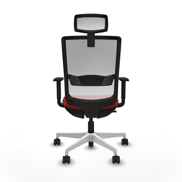 PIQUERAS Y CRESPO Silla de oficina Haches con mecanismo Sincro/Traslack, Rojo y Blanco PIQUERAS Y CRESPO Silla de oficina Haches con mecanismo Sincro/Traslack, Rojo y Blanco
