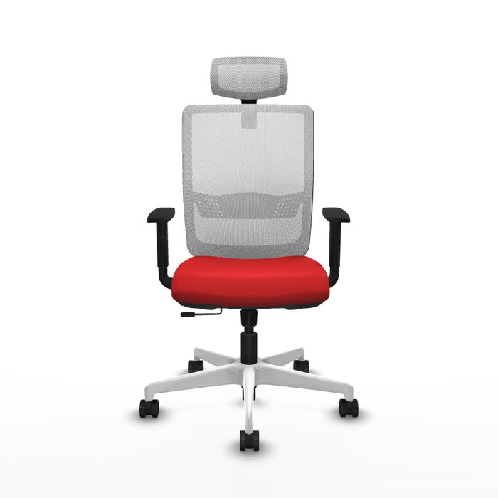 PIQUERAS Y CRESPO Silla de oficina Haches con mecanismo Sincro/Traslack, Rojo y Blanco PIQUERAS Y CRESPO Silla de oficina Haches con mecanismo Sincro/Traslack, Rojo y Blanco
