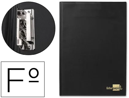 Liderpapel Carpeta Mini Clip Lateral Folio Plástico Negro Liderpapel Carpeta Mini Clip Lateral Folio Plástico Negro