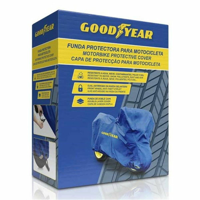 Goodyear Funda para Motocicleta Impermeable Protectora con Hebilla de Seguridad, Talla XXL (294x105x127 cm) GOD7023 Goodyear Funda para Motocicleta Impermeable Protectora con Hebilla de Seguridad, Talla XXL (294x105x127 cm) GOD7023