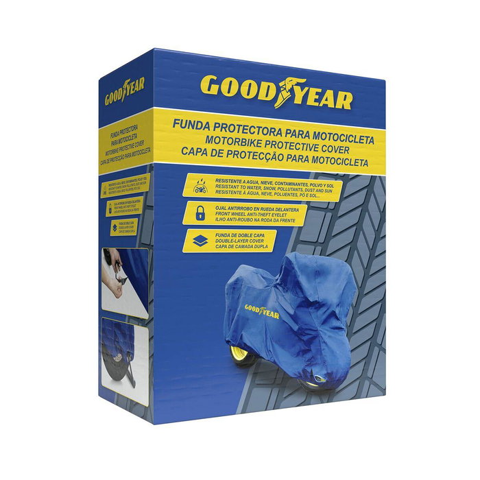 Goodyear Funda para Motocicleta Impermeable Protectora con Hebilla de Seguridad, Talla XXL (294x105x127 cm) GOD7023 Goodyear Funda para Motocicleta Impermeable Protectora con Hebilla de Seguridad, Talla XXL (294x105x127 cm) GOD7023