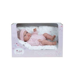 Muñecas Arias Muñeca Elegance 30 cm Natal Rosa con Cojín - Cuerpo Vinyl, Sexo Niña, Edad 3+