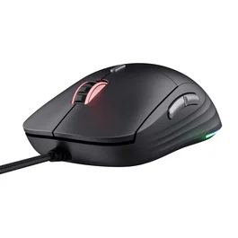 Trust Gaming GXT 925 REDEX II Ratón Gaming para Diestros, Laser 10000 DPI, 6 Botones Programables, Iluminación RGB, Cable USB 1.8m, 82g, Interruptores Kailh 80M Clics