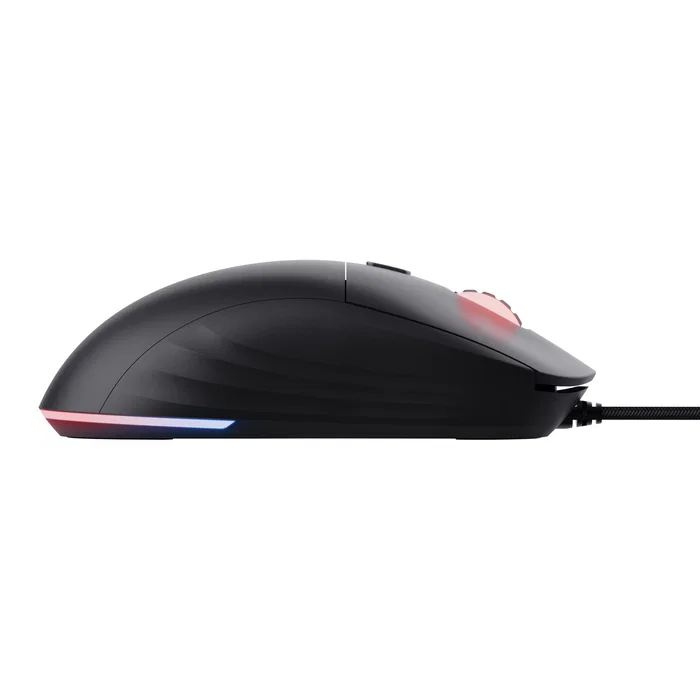 Trust Gaming GXT 925 REDEX II Ratón Gaming para Diestros, Laser 10000 DPI, 6 Botones Programables, Iluminación RGB, Cable USB 1.8m, 82g, Interruptores Kailh 80M Clics