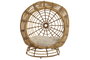 DKD Home Decor Cama para Mascota Ratán Sintético y Poliéster Natural y Blanco 58x58x60 cm