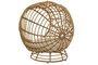 DKD Home Decor Cama para Mascota Ratán Sintético y Poliéster Natural y Blanco 58x58x60 cm