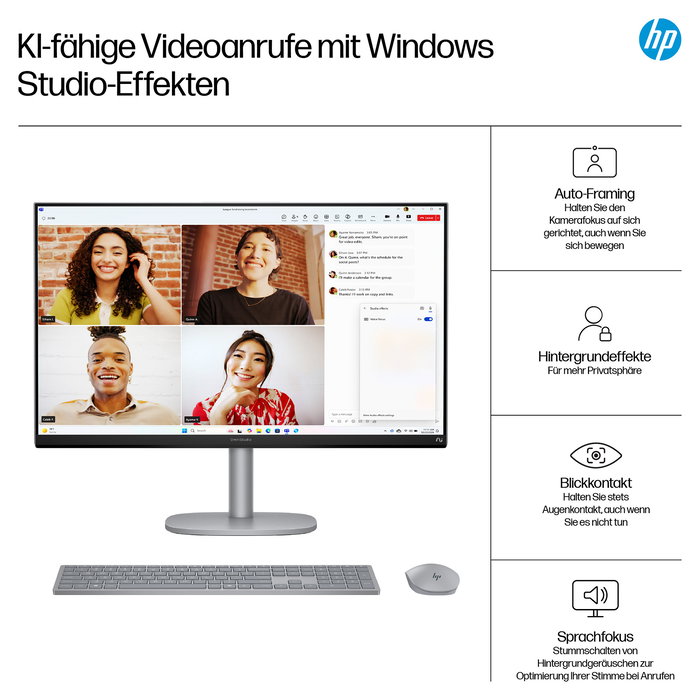HP OmniStudio X 27-cs1077ng AIO Ordenador de Sobremesa All-in-One, 27", Intel Core i7, 16 GB RAM, 1 TB SSD, Windows 11 Home, Pantalla Táctil