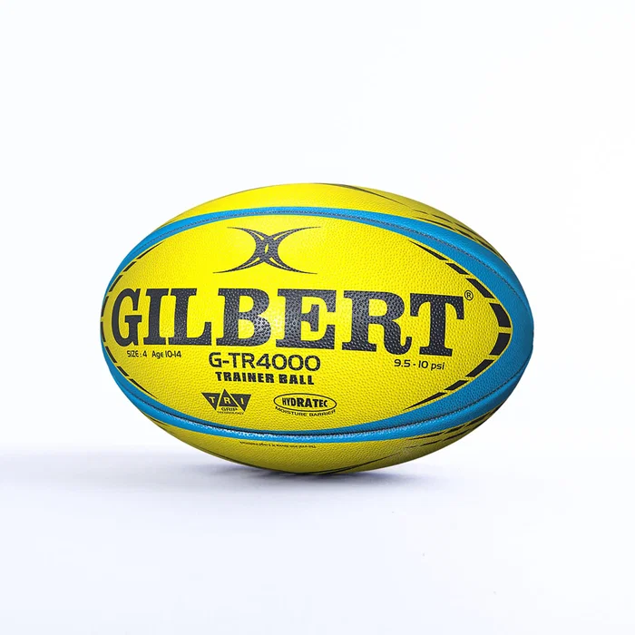 Gilbert GTR4000 Balón de Rugby de Entrenamiento Talla 4, Fluorescente, GIL5024686271177