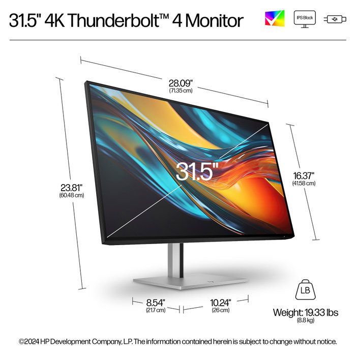 HP Monitor Serie 7 Pro 31.5 pulgadas 4K Thunderbolt 4 - 732pk (Plata/Negro)</html>