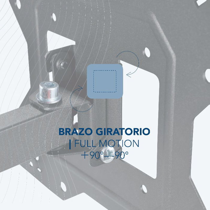 Daewoo Soporte de TV para Pantallas de 23 a 43 Pulgadas - Soporte de Perfil de 56-204 mm con Inclinación y Brazo 90 Grados, Capacidad 30 kg