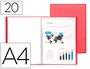 Liderpapel Carpeta Escaparate 47040 Roja con 20 Fundas DIN A4