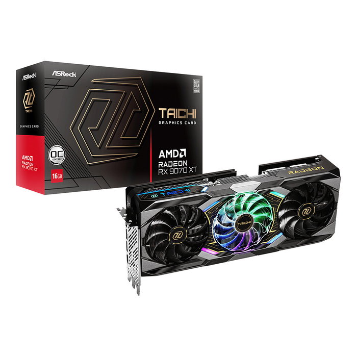 ASRock RX 9070 XT 16GB GDDR6 3Fan Taichi Tarjeta Gráfica
