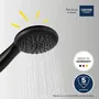 Grohe Rociador de ducha Vitalio Start 110 279462431 - 2 chorros Lluvia/Estimulante - Ahorro de agua - Antical - Negro Mate