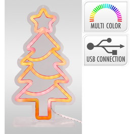 Basics Figura neón decoración navidad