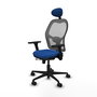 PIQUERAS Y CRESPO Silla de oficina Jorquera con mecanismo Sincro/Traslack, Azul y Gris
