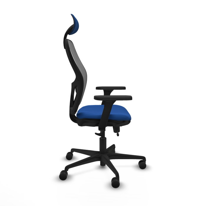 PIQUERAS Y CRESPO Silla de oficina Jorquera con mecanismo Sincro/Traslack, Azul y Gris