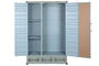 DKD Home Decor Armario Vintage Azul Celeste Metal Container 112 x 46 x 174 cm con 3 Cajones y 2 Puertas