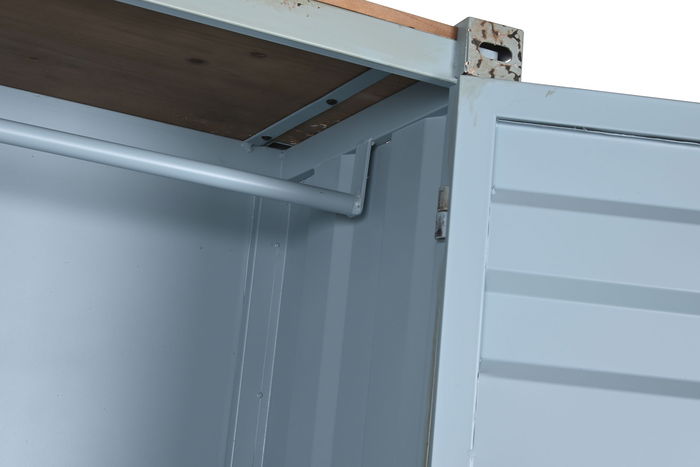 DKD Home Decor Armario Vintage Azul Celeste Metal Container 112 x 46 x 174 cm con 3 Cajones y 2 Puertas