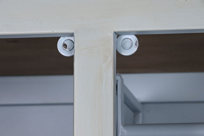 DKD Home Decor Armario Vintage Azul Celeste Metal Container 112 x 46 x 174 cm con 3 Cajones y 2 Puertas