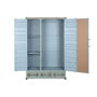 DKD Home Decor Armario Metal Container Azul Celeste
