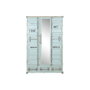 DKD Home Decor Armario Metal Container Azul Celeste