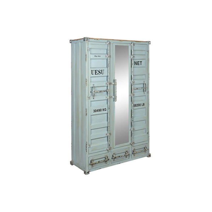DKD Home Decor Armario Metal Container Azul Celeste DKD Home Decor Armario Metal Container Azul Celeste