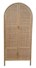 DKD Home Decor Armario Abeto Ratan Natural