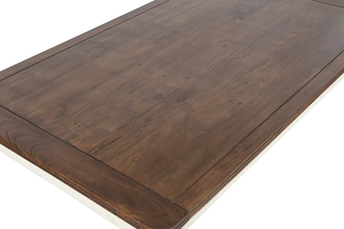 DKD Home Decor Mesa Comedor Tradicional Crema Marron 90 x 76 x 160 cm