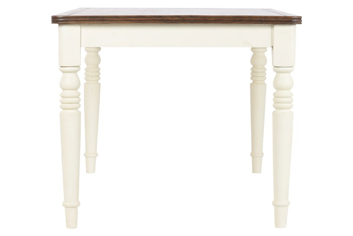 DKD Home Decor Mesa Comedor Tradicional Crema Marron 90 x 76 x 160 cm