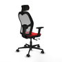 PIQUERAS Y CRESPO Silla de oficina Jorquera con mecanismo Sincro/Traslack Rojo y Gris