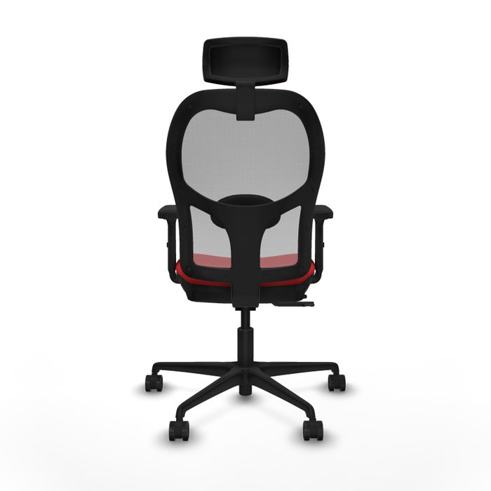 PIQUERAS Y CRESPO Silla de oficina Jorquera con mecanismo Sincro/Traslack Rojo y Gris PIQUERAS Y CRESPO Silla de oficina Jorquera con mecanismo Sincro/Traslack Rojo y Gris