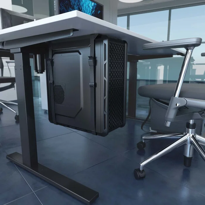 Aisens MPC07-209 Soporte para CPU Bajo Mesa con Correa, Negro Aisens MPC07-209 Soporte para CPU Bajo Mesa con Correa, Negro