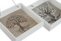DKD Home Decor Servilletero MDF y Metal Árbol Surtido