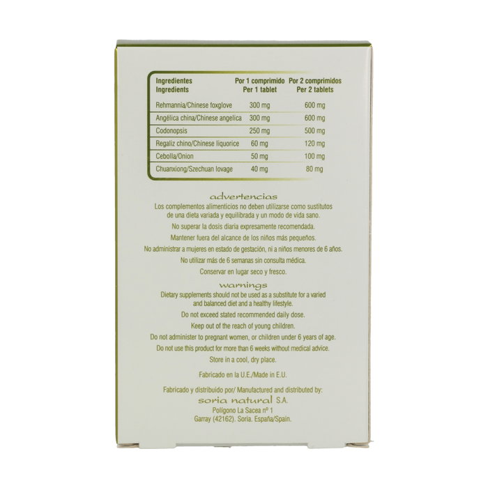 Soria Natural Chinasor 26 Long Dan Wan 30 comprimidos