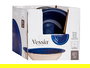 Vessia Plato Hondo Gres Azul Borde 21 cm (Set de 24)