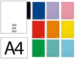 Liderpapel Cuaderno Espiral Witty A4 Tapa Dura 80 Hojas 90g Liso Colores Surtidos