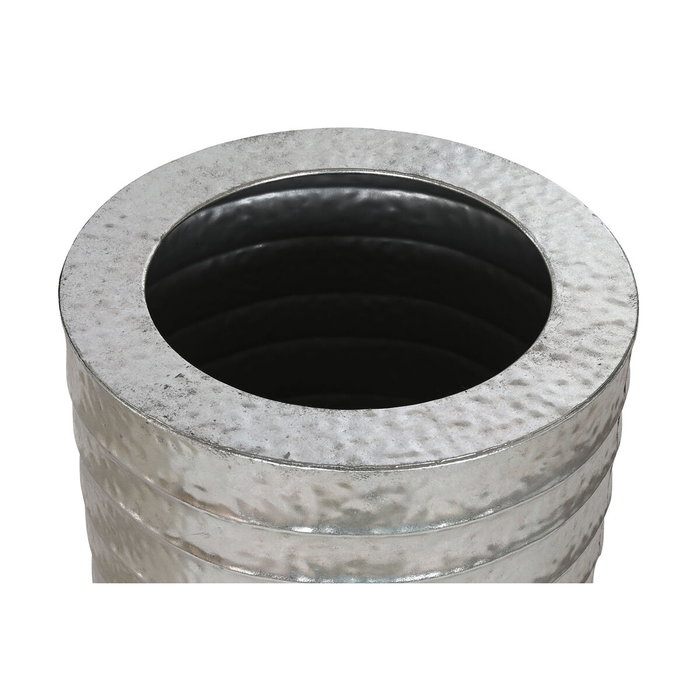 DKD Home Decor Set de 2 Maceteros de Metal Plateado 51x51x122 cm