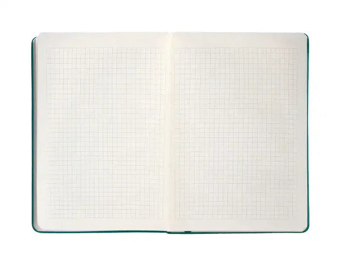 Antartik Cuaderno A4 Tapa Dura Hojas Cuadriculadas 100 Hojas 80gr Verde Aguamarina con Gomilla