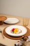 Hermia MOD24DUS2730P02 Juego de Platos de Servicio, Porcelana, Crema, 24 cm, Set de 6 Piezas