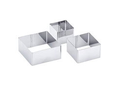Leone Set 3 Moldes Cuadrados 6x4.5cm 8x4.5cm 10x4.5cm Aptos Lavavajillas