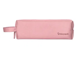 Liderpapel Estuche portatodo Classic rectangular con asa rosa