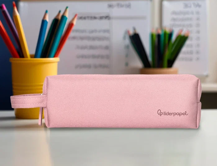 Liderpapel Estuche portatodo Classic rectangular con asa rosa Liderpapel Estuche portatodo Classic rectangular con asa rosa