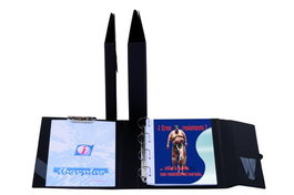 Carpeta De Anillas Con Pinza Miniclip Superior Iberplas Pvc Escolar Fº 4 An.25Mm Con Trabilla Y Portaboligrafo Negro